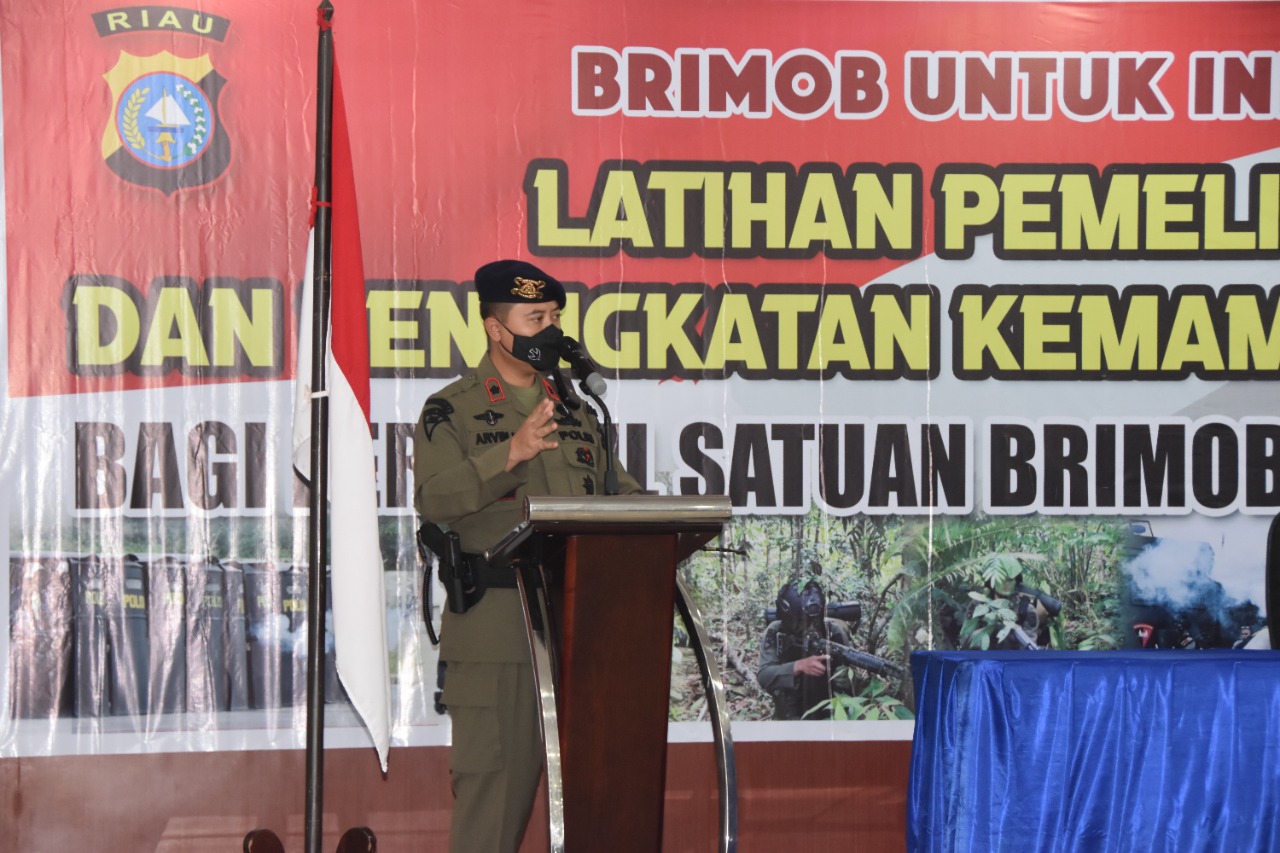 Dansat Brimob Polda Riau : Pelatihan Wanteror, Jadikan Suatu Wawasan dan Pengetahuan Serta Peningkatan Kualitas Kemampuan